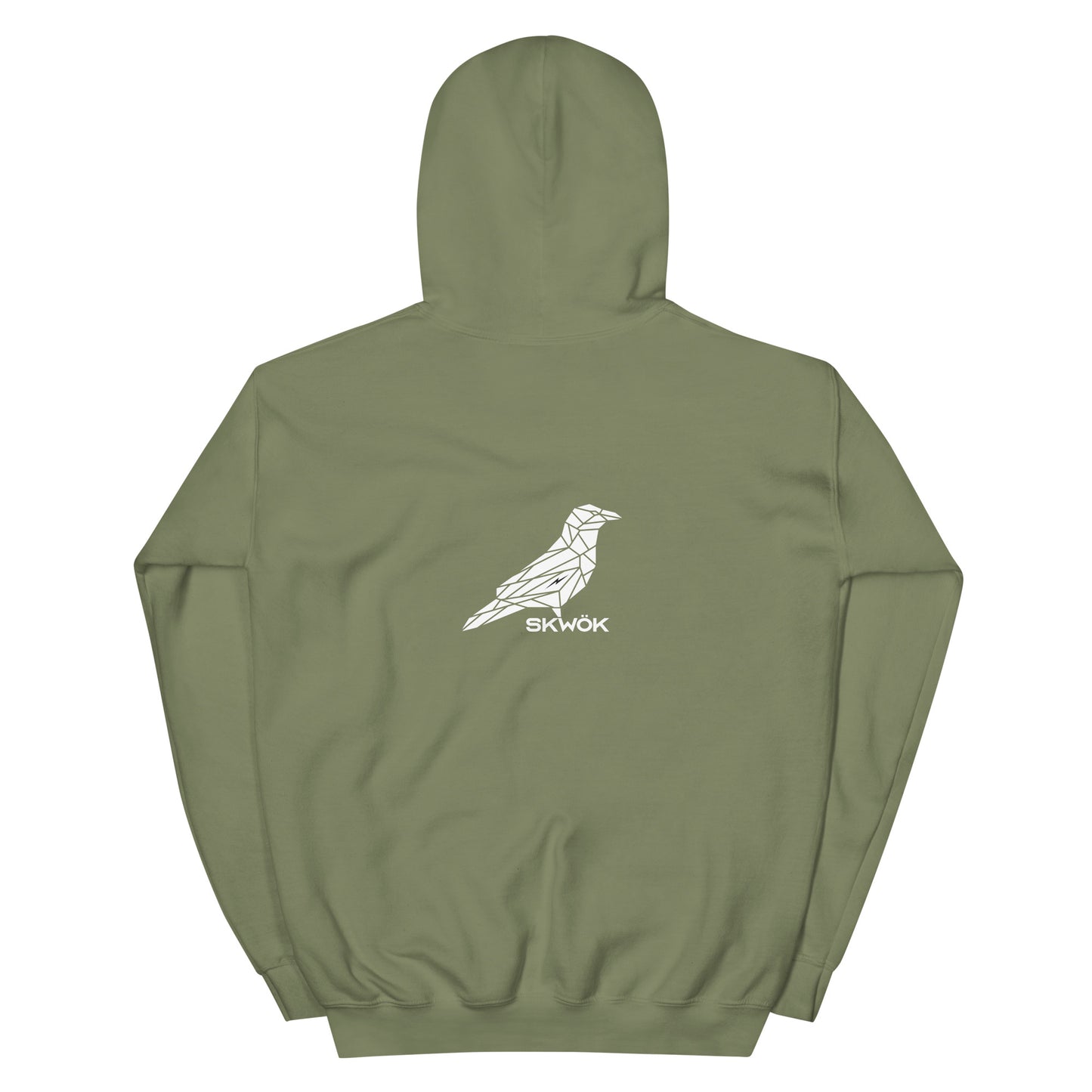 Skwok Brand (08) / 8oz Gildan Hoodie / Raven IV Logo / Front - Back