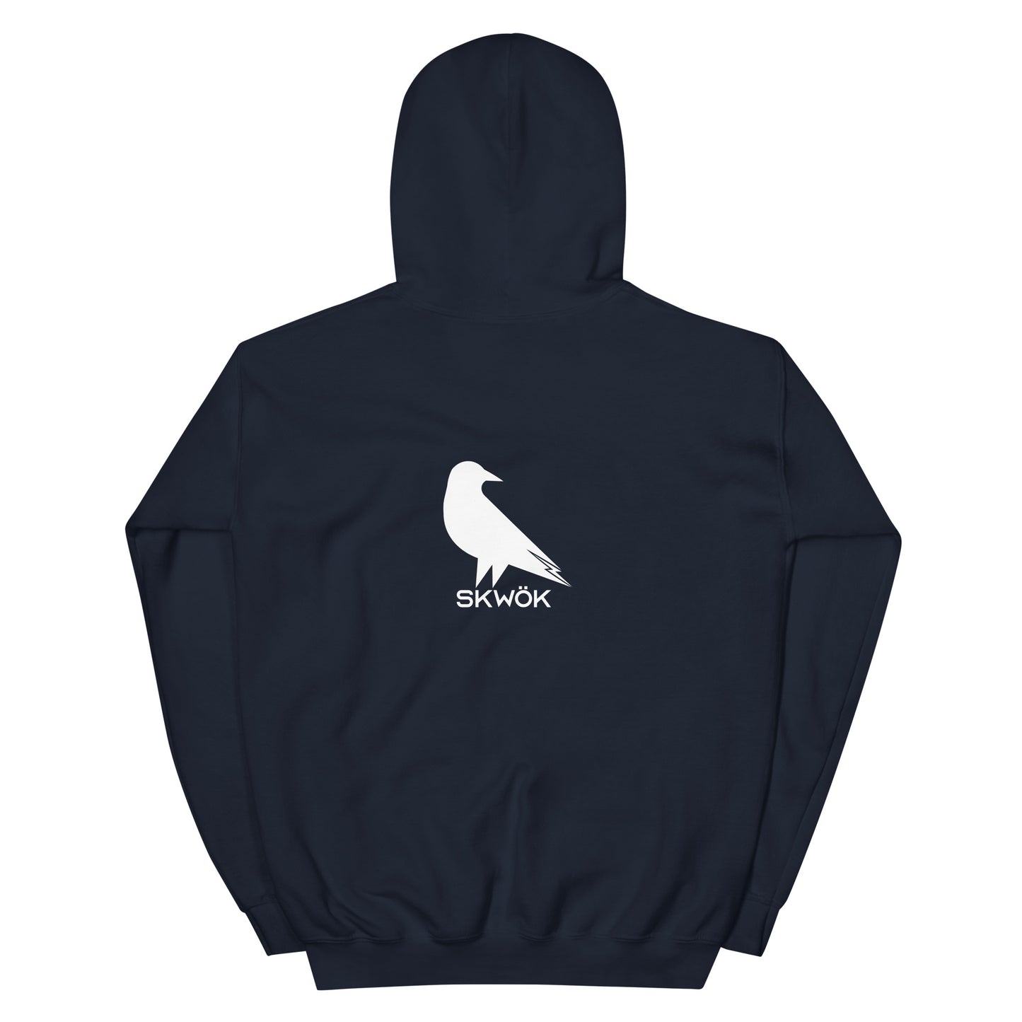 Skwok Brand (06) / 8oz Gildan Hoodie / Raven II Logo / Front - Back