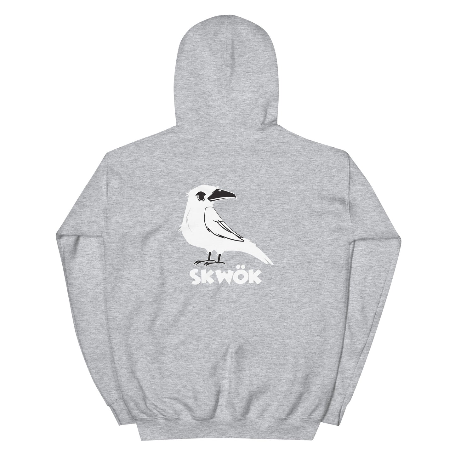 Skwok Brand (07) / Hoodie / Raven Logo III / Front - Back