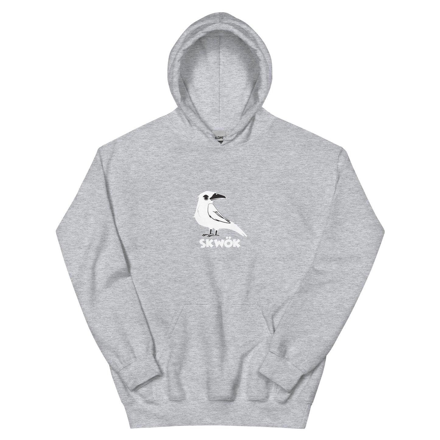 Skwok Brand (07) / Hoodie / Raven Logo III / Front - Back