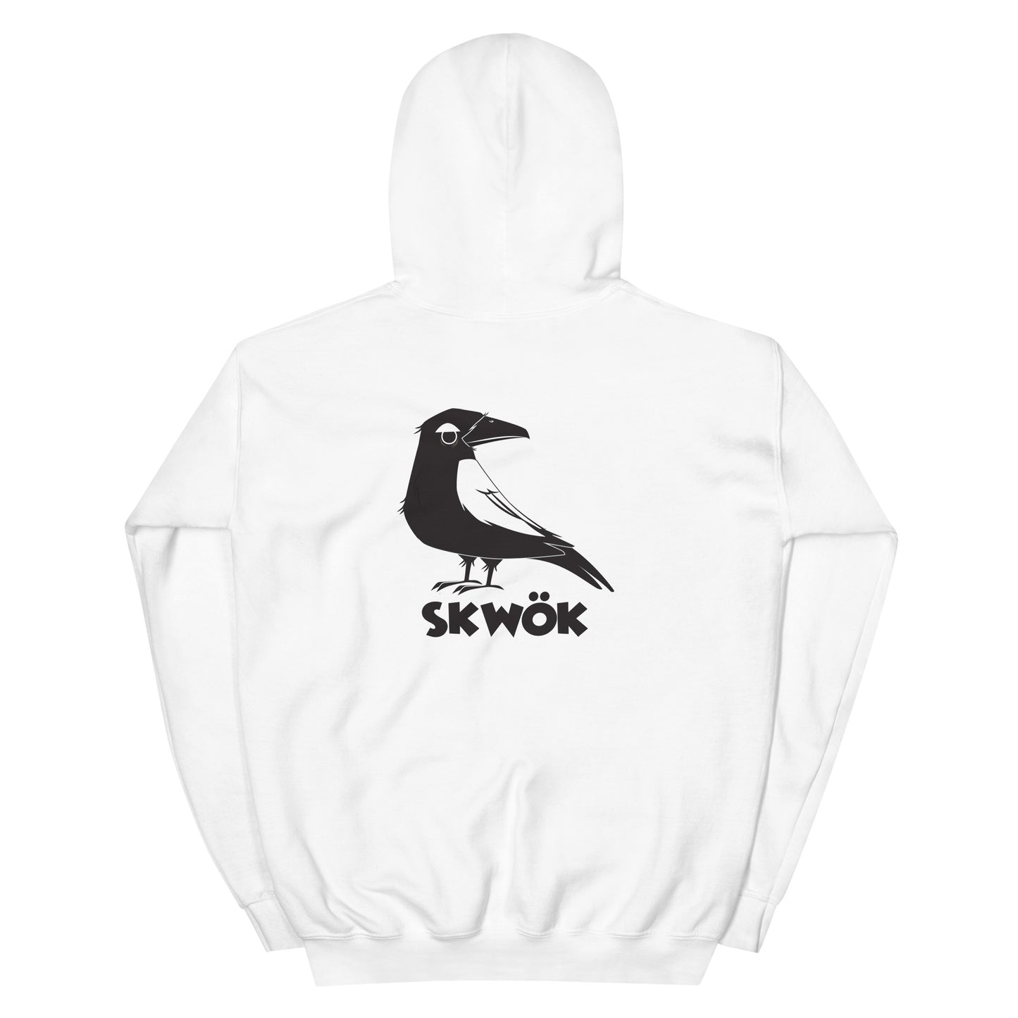 Skwok Brand (07) / 8oz Gildan Hoodie / Raven Logo III / Front - Back