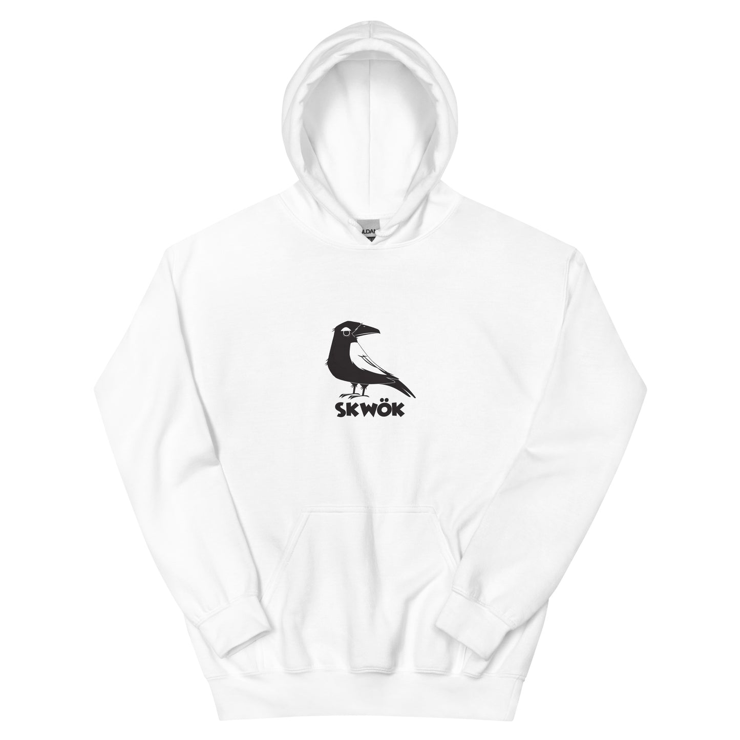 Skwok Brand (07) / Hoodie / Raven Logo III / Front - Back