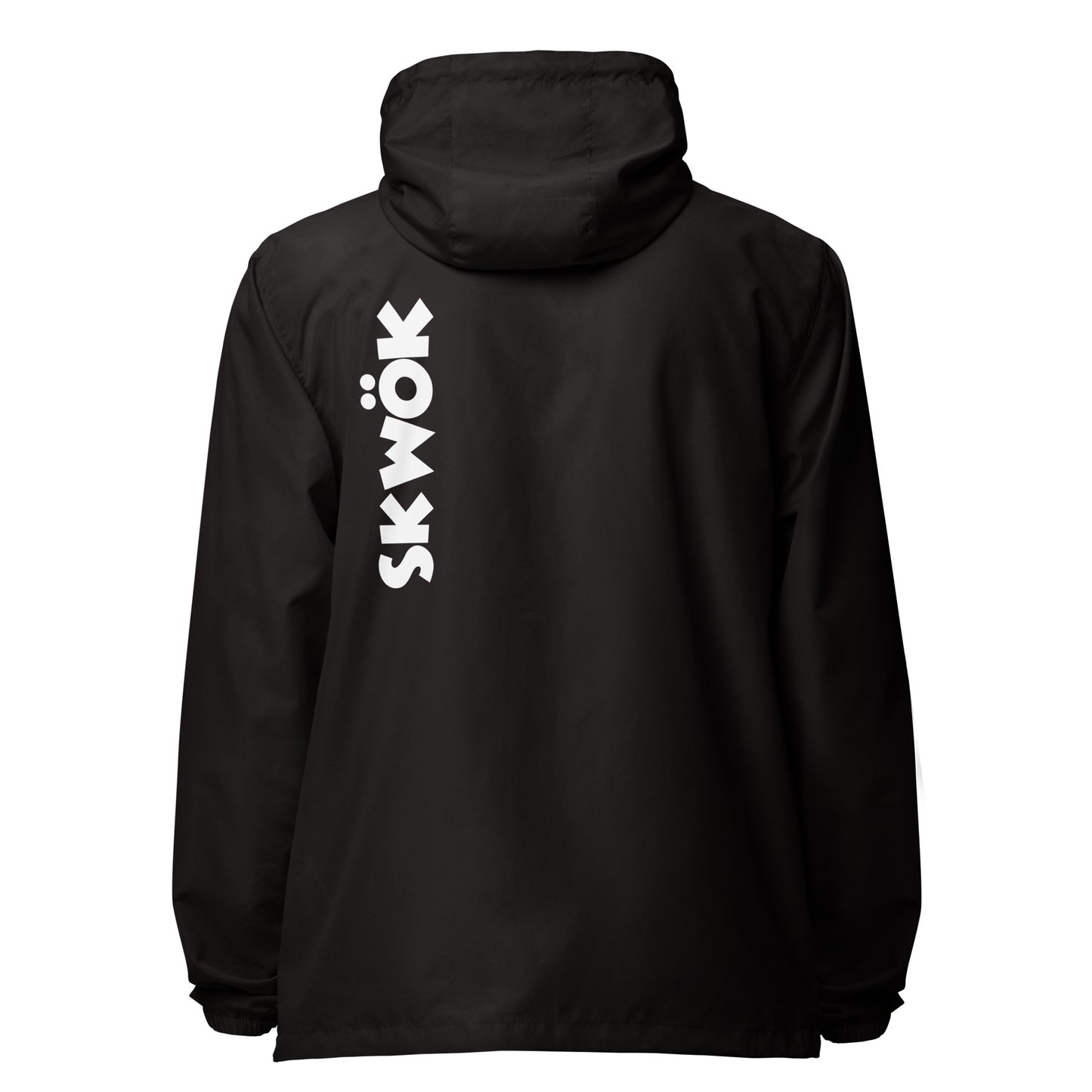 Skwok Windbreaker -  Black Logo Front & Back