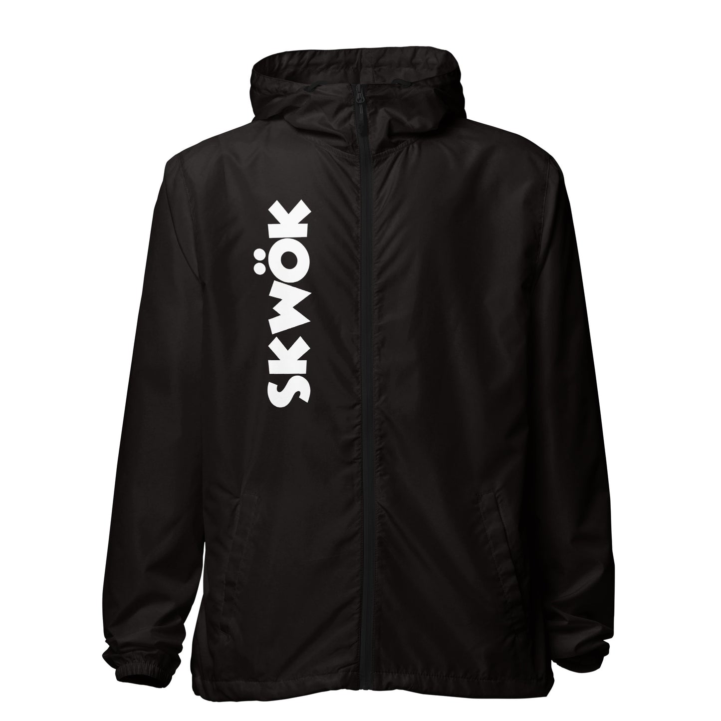 Skwok Windbreaker -  Black Logo Front & Back