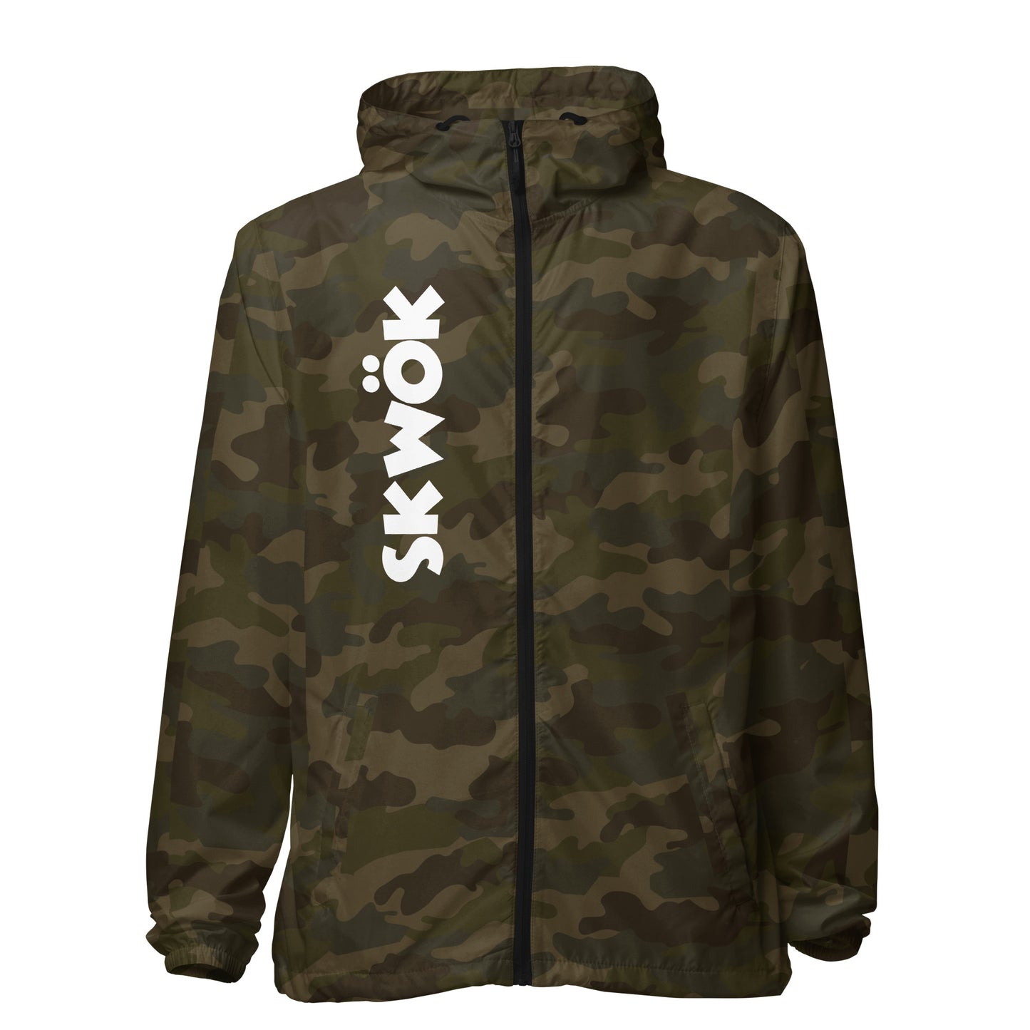 Skwok Windbreaker -  White Logo - Front & Back