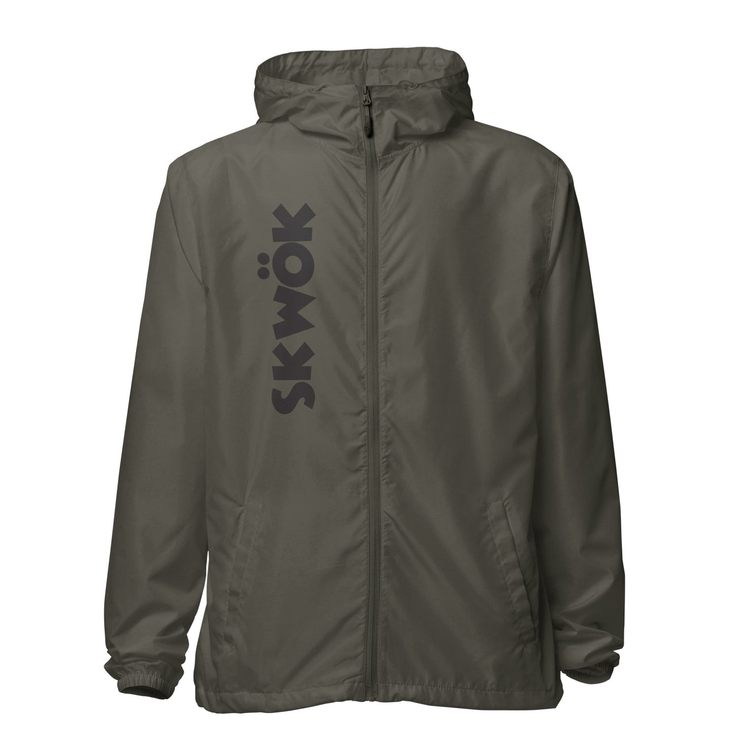 Skwok Windbreaker -  Black Logo Front & Back