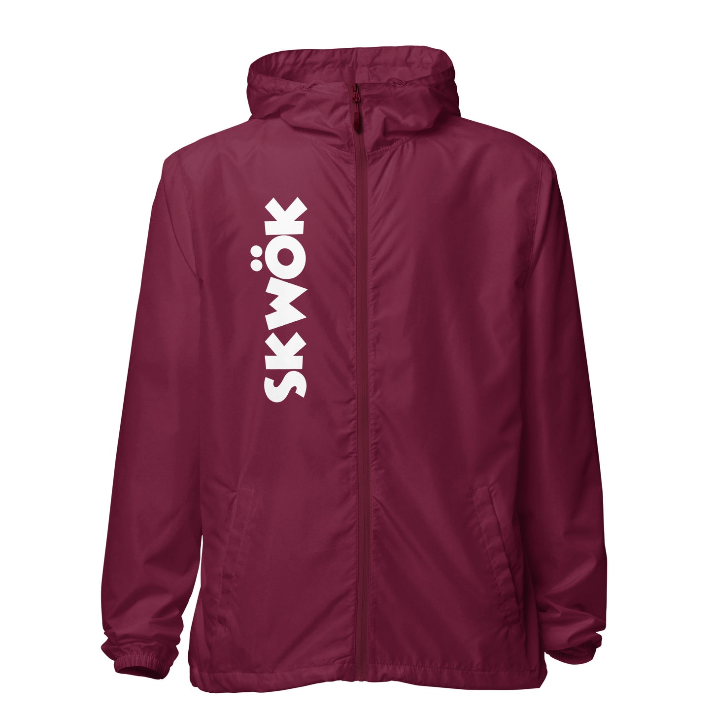 Skwok Windbreaker -  White Logo - Front & Back