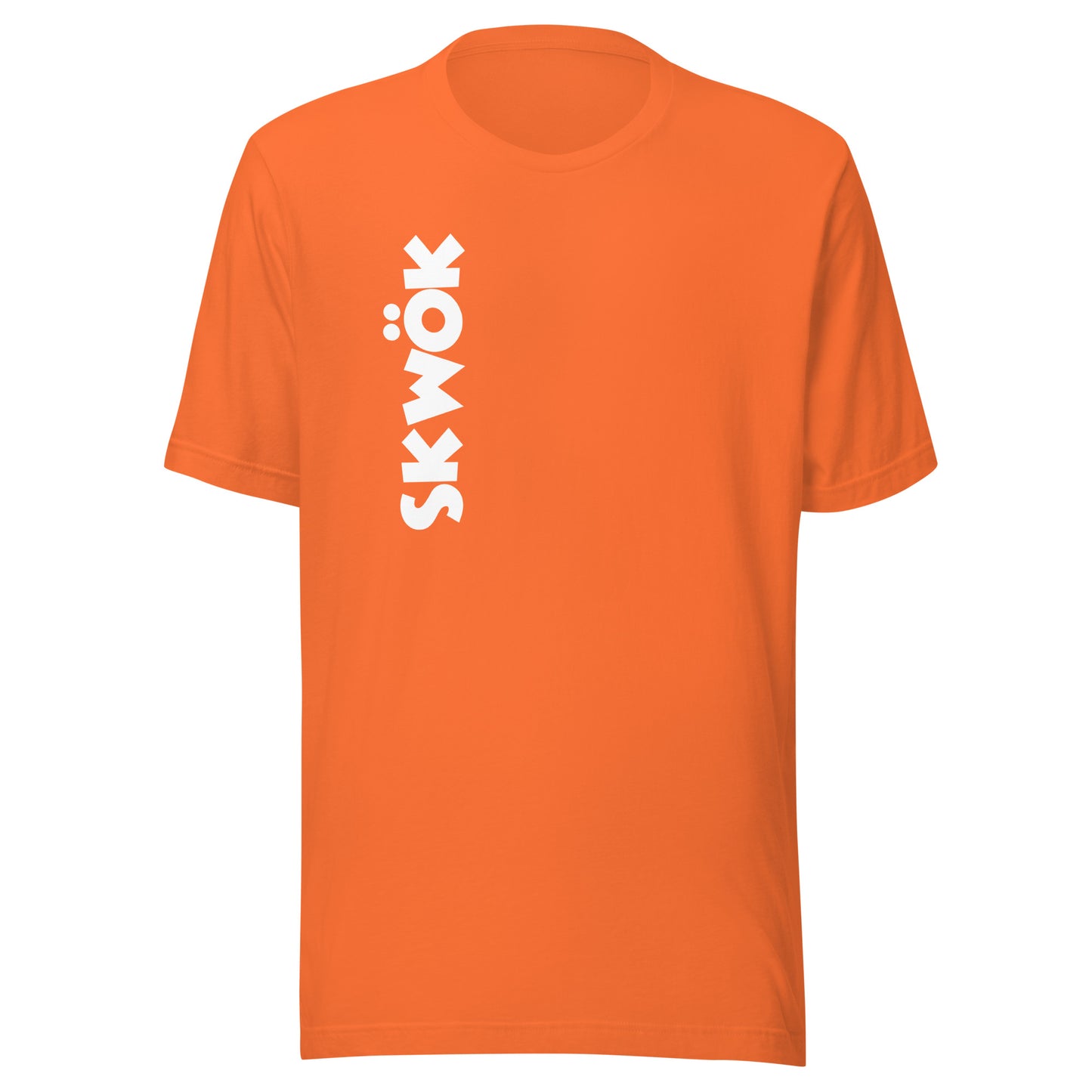 Skwok Safety Orange Shirt - White Logo - Front & Back