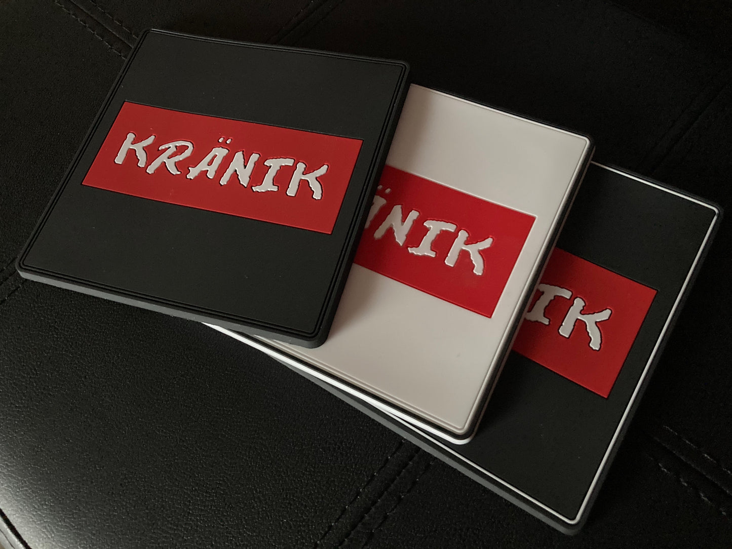 Kranik Coasters - 2pk - OG Black/Red/Black